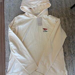 Peter Millar women’s Cream Hoodie U.S. Open Logo NWT